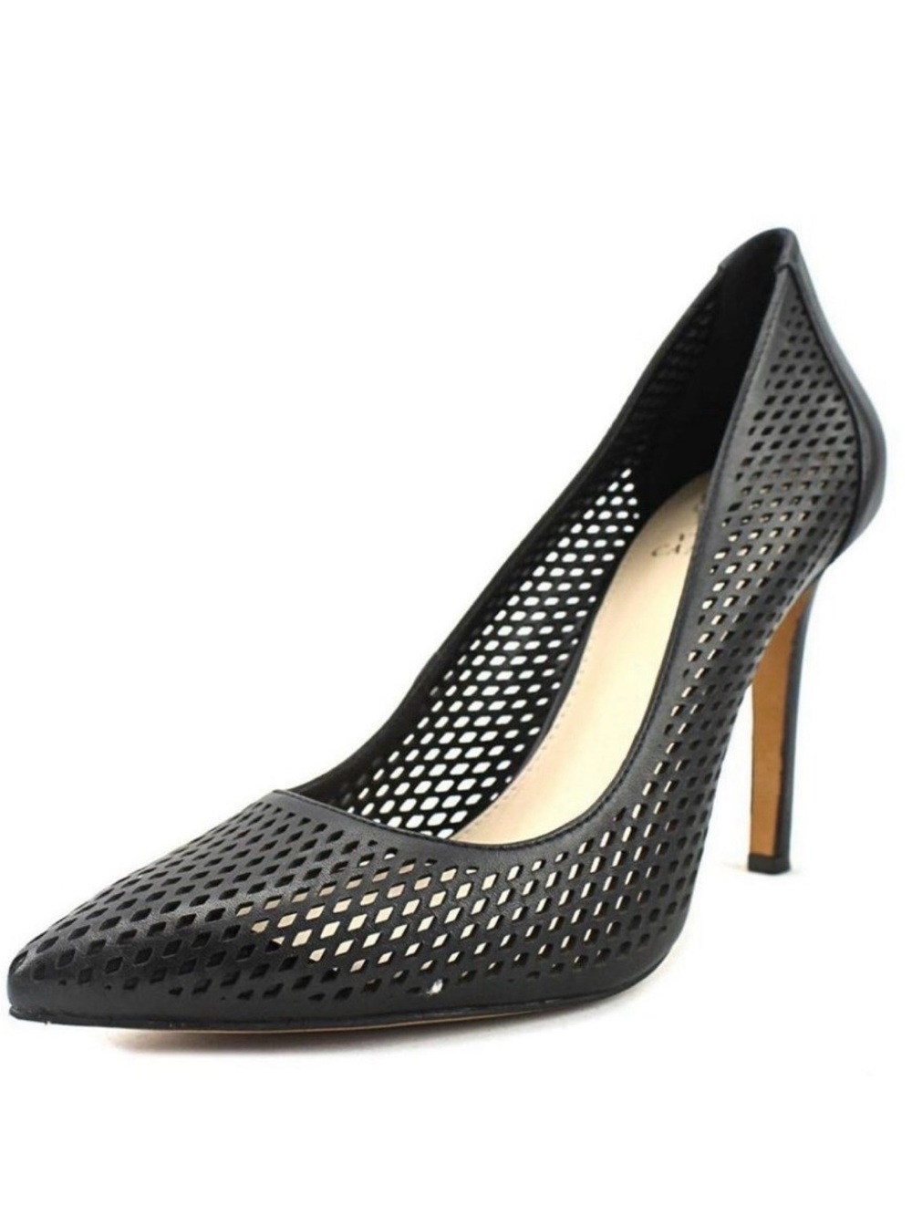 Vince Camuto Nico Leather Perforated Pointed-Toe Pumps. Size 8.5, worn once